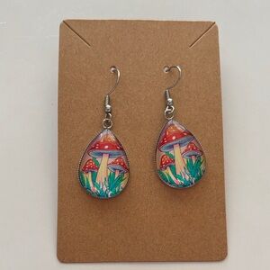 Fashion Jewelry Vibrant Mushroom Earrings